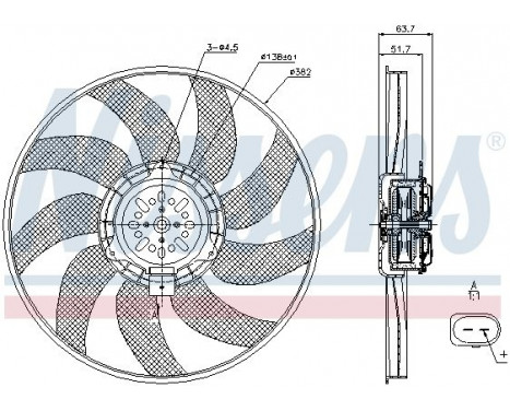 Fan, radiator 85728 Nissens, Image 2