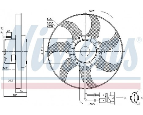 Fan, radiator 85749 Nissens, Image 6