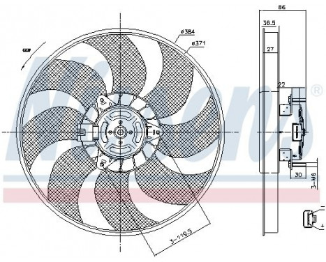 Fan, radiator 85779 Nissens, Image 6