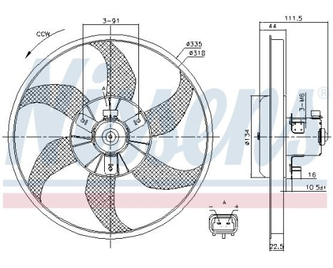 Fan, radiator 85782 Nissens, Image 6