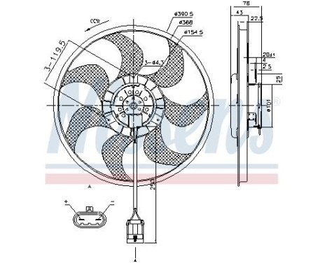 Fan, radiator 85784 Nissens, Image 6