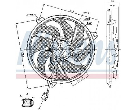 Fan, radiator 85787 Nissens, Image 6