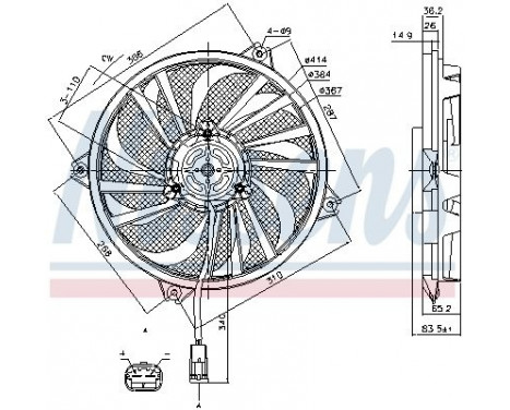 Fan, radiator 85789 Nissens, Image 6