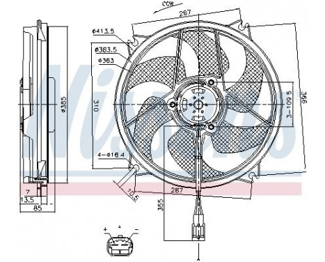 Fan, radiator 85790 Nissens, Image 6