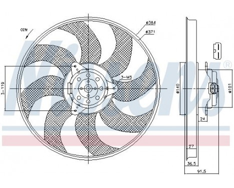 Fan, radiator 85794 Nissens, Image 6