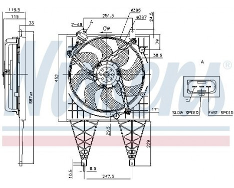 Fan, radiator 85797 Nissens, Image 6