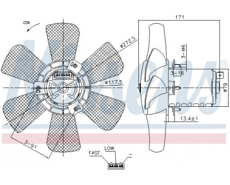 Fan, radiator 85809 Nissens, Image 6