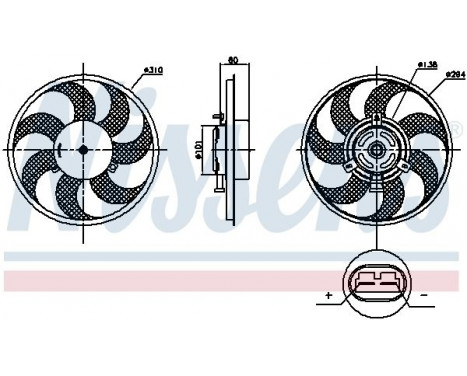 Fan, radiator 85879 Nissens, Image 6