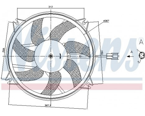 Fan, radiator 85886 Nissens, Image 6