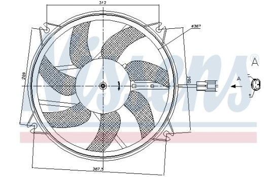 Fan, radiator 85886 Nissens, Image 6