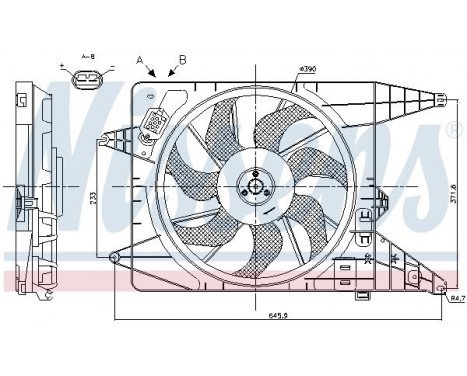 Fan, radiator 85890 Nissens, Image 6