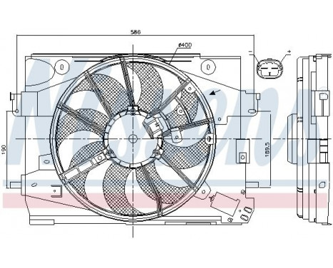 Fan, radiator 85892 Nissens, Image 6