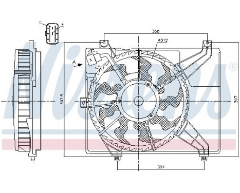 Fan, radiator 85893 Nissens, Image 6