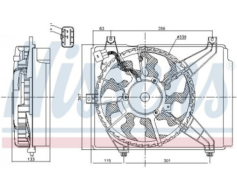 Fan, radiator 85894 Nissens, Image 6