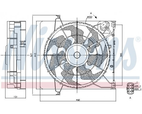 Fan, radiator 85896 Nissens, Image 6