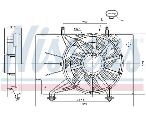 Fan, radiator 85910 Nissens, Image 7