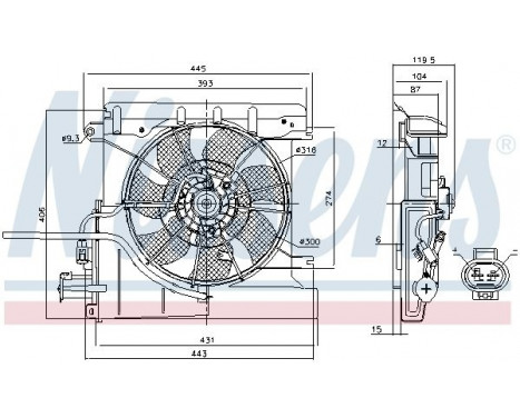 Fan, radiator 85939 Nissens, Image 6