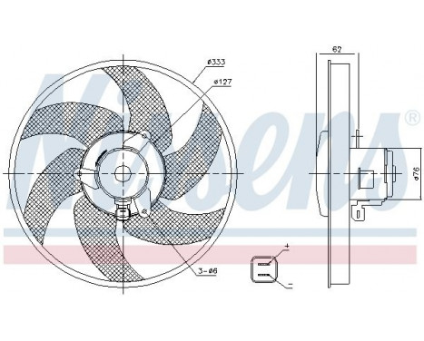 Fan, radiator 85950 Nissens, Image 7