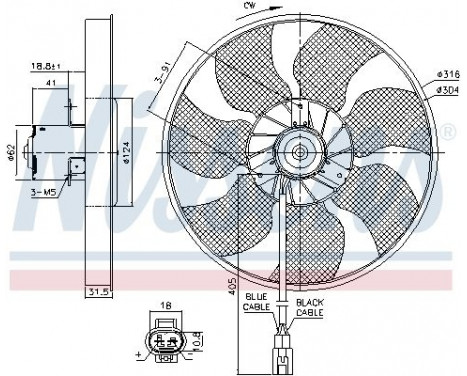 Fan, radiator 85957 Nissens, Image 6