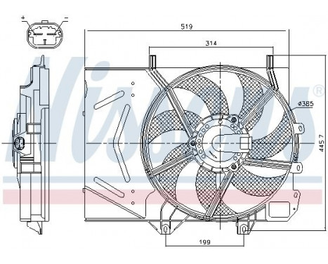 Fan, radiator 85986 Nissens, Image 6