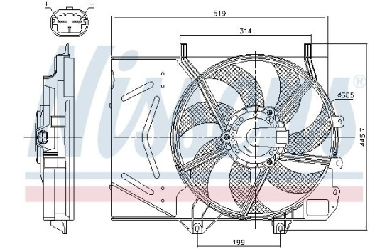 Fan, radiator 85986 Nissens, Image 6