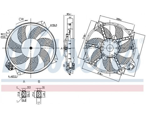 Fan, radiator 85989 Nissens, Image 7