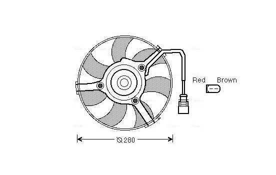 Fan, radiator AI7516 Ava Quality Cooling