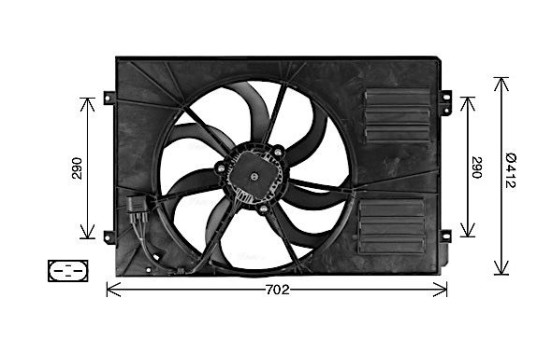 Fan, radiator AI7523 Ava Quality Cooling