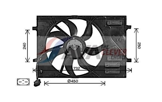 Fan, radiator AI7525 Ava Quality Cooling
