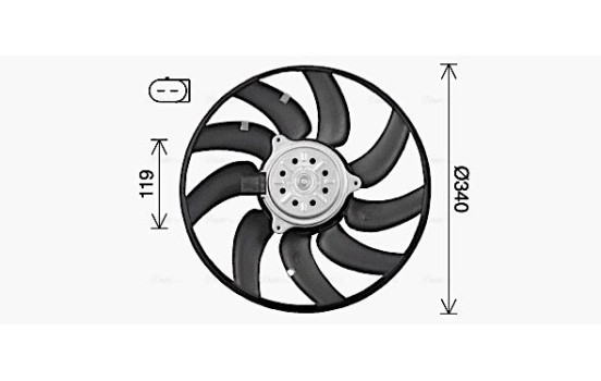 Fan, radiator AI7527 Ava Quality Cooling