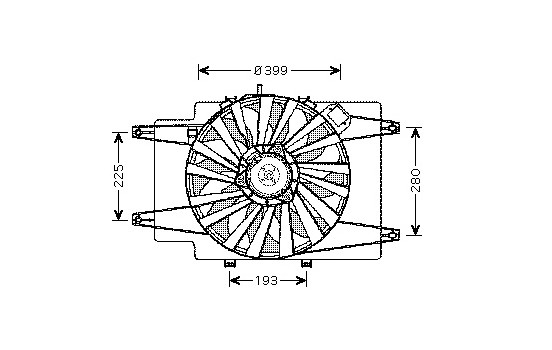 Fan, radiator AL7505 Ava Quality Cooling