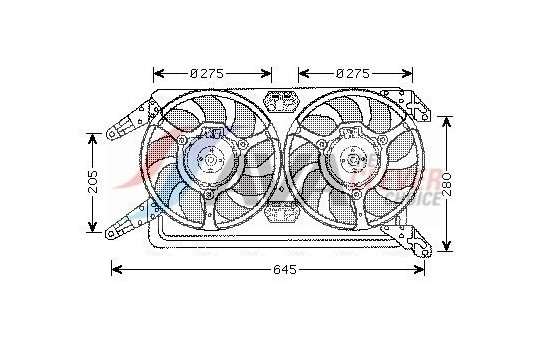 Fan, radiator AL7513 Ava Quality Cooling