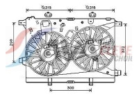 Fan, radiator AL7517 Ava Quality Cooling