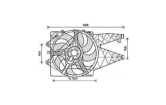 Fan, radiator AL7523 Ava Quality Cooling