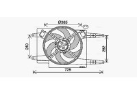 Fan, radiator AL7525 Ava Quality Cooling