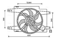 Fan, radiator AL7526 Ava Quality Cooling