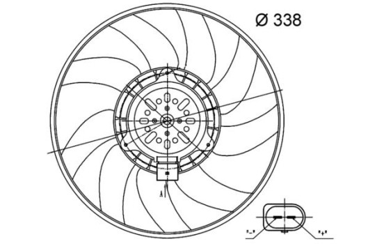 Fan, radiator BEHR CFF 33 000S Mahle