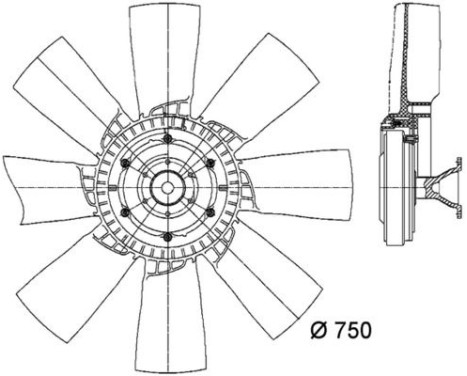 Fan, radiator BEHR *** PREMIUM LINE *** CFF 419 000P Mahle, Image 3