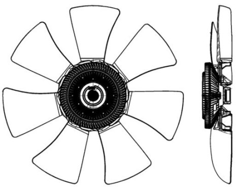 Fan, radiator BEHR *** PREMIUM LINE *** CFF 491 000P Mahle, Image 2