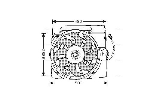 Fan, radiator BW7511 Ava Quality Cooling