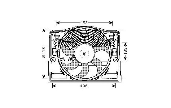 Fan, radiator BW7513 Ava Quality Cooling