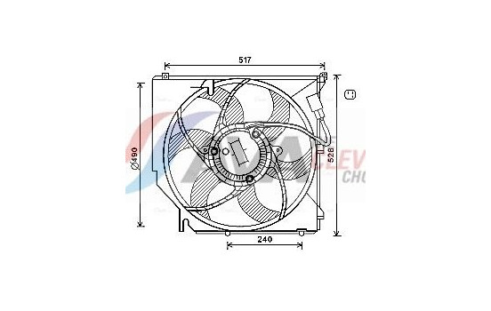 Fan, radiator BW7520 Ava Quality Cooling