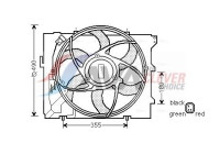 Fan, radiator BW7523 Ava Quality Cooling