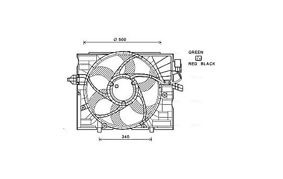 Fan, radiator BW7532 Ava Quality Cooling