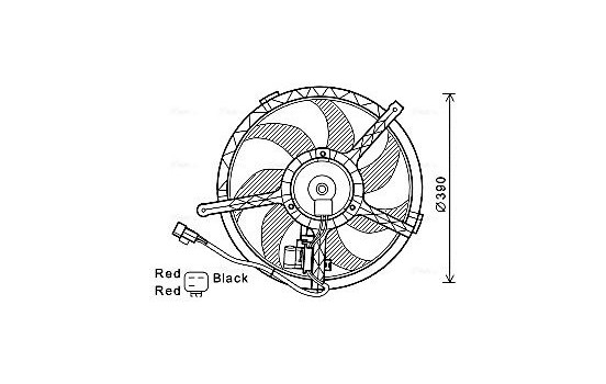 Fan, radiator BW7534 Ava Quality Cooling