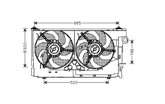 Fan, radiator CN7516 Ava Quality Cooling