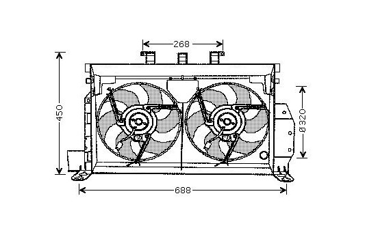 Fan, radiator CN7521 Ava Quality Cooling