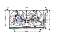 Fan, radiator CN7525 Ava Quality Cooling