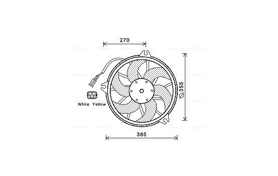 Fan, radiator CN7536 Ava Quality Cooling