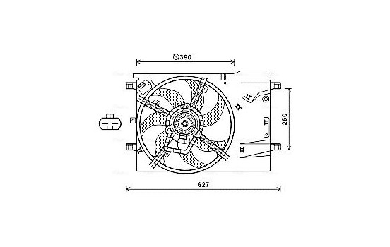 Fan, radiator CN7551 Ava Quality Cooling